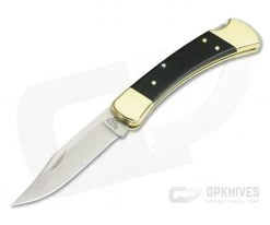 Buck 110 Genuine Ebony Hardwood Lock Back Folding Hunter 0110BRS