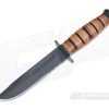 Kabar USMC Short Serrated Knife Leather Handle 1252