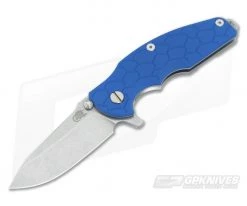 Hinderer Knives Jurassic 3.25" Blue G10 SpearPoint Stonewash