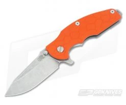 Hinderer Knives Jurassic 3.25" Orange G10 SpearPoint Stonewash