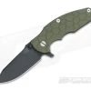Hinderer Knives Jurassic Black DLC 3.25" OD Green G10 SpearPoint