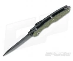 Hinderer Knives Jurassic Black DLC 3.25" OD Green G10 SpearPoint -Camping Knives best sale 0465 3