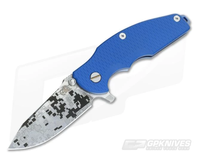 Hinderer Knives Digi Camo Jurassic S35VN Spear Point Blue XM G10 #063 1 Hinderer Knives Digi Camo Jurassic S35VN Spear Point Blue XM G10 #063