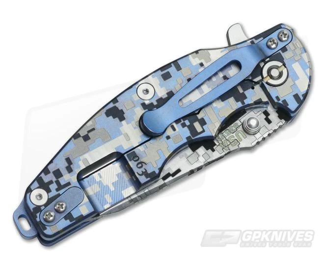 Hinderer Knives Digi Camo Jurassic S35VN Spear Point Blue XM G10 #063 2 Hinderer Knives Digi Camo Jurassic S35VN Spear Point Blue XM G10 #063 - Image 2