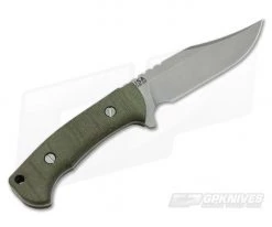 Hinderer Ranch Bowie Stonewashed CPM-3V Green Micarta Fixed Blade 0649 -Camping Knives best sale 0649 3