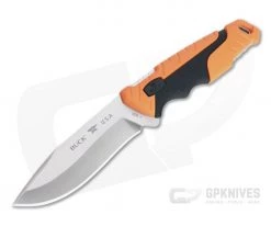 Buck Pursuit Pro Large S35VN Drop Point Orange Fixed Blade Hunting Knife 0656ORS