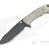 Hinderer Ranch Harpoon Spanto Battle Black CPM-3V Natural Micarta Fixed Blade