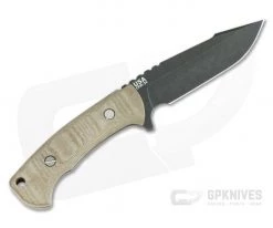Hinderer Ranch Reserve Harpoon Spanto Battle Black CPM-3V Natural Micarta Fixed Blade 0889 -Camping Knives best sale 0889 3