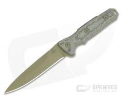 Buck GCK Spear Point Coyote Tan Cerakote 5160 Micarta Combat and Survival Fixed Blade 0891BRS1