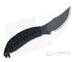 M. Strider Knives WP Hand Ground Trailing Point Black PSF27 Black Paracord -Camping Knives best sale 097 3