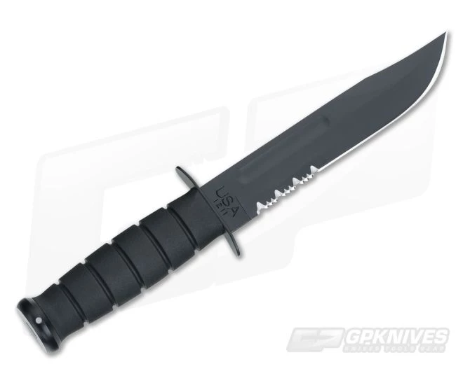 Kabar USMC Fighting Utility Knife Black Serrated Composite Sheath 1214 3 Kabar USMC Fighting Utility Knife Black Serrated Composite Sheath 1214 - Image 3