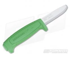 Mora of Sweden Safe Green Handle Blunt Tip Fixed Knife Carbon Steel 12244 -Camping Knives best sale 12244 3