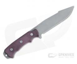 Hinderer Knives Fieldtac 6" Harpoon Spearpoint Working Finish Nitro-V Burgundy Micarta Fixed Blade 1271 -Camping Knives best sale 1271 3 1