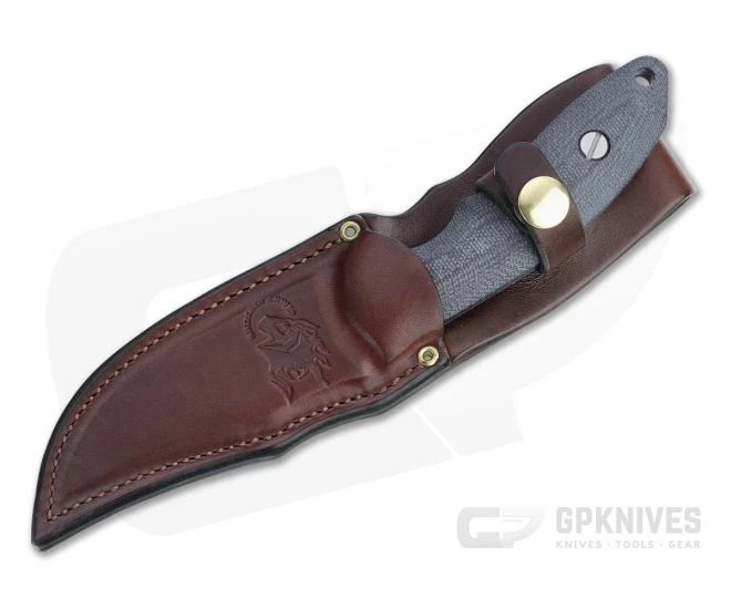 Hinderer Emmett Bowie Stonewashed 20CV Black Micarta Fixed Blade 1277 2 Hinderer Emmett Bowie Stonewashed 20CV Black Micarta Fixed Blade 1277 - Image 2