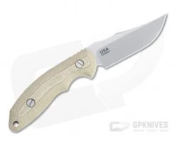 Hinderer Emmett Bowie Stonewashed 20CV Natural Micarta Fixed Blade 1279 5 Hinderer Emmett Bowie Stonewashed 20CV Natural Micarta Fixed Blade 1279 -Camping Knives best sale 1279 3