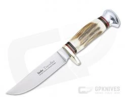Linder Knives Traveller II Bowie Stag Handle Fixed Blade 190111