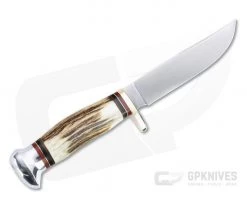 Linder Knives Traveller II Bowie Stag Handle Fixed Blade 190111 -Camping Knives best sale 190111 3