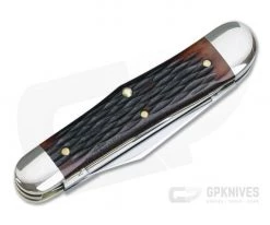 Tidioute Cutlery #29 Stockyard Whittler 3-Blade Burnt Sienna Jigged Bone -Camping Knives best sale 291319 bsjb 2