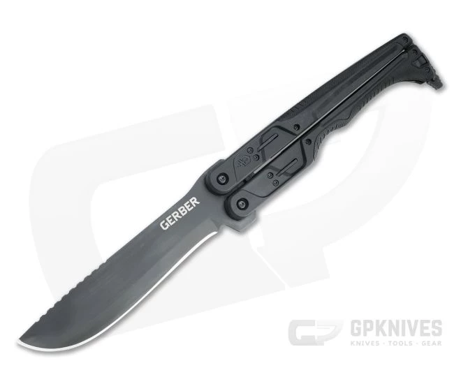 Gerber Doubledown Black 420HC Black Polymer Folding Machete 30-001530N 1 Gerber Doubledown Black 420HC Black Polymer Folding Machete 30-001530N