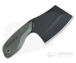 Gerber Tri-Tip Mini Cleaver Fixed Blade Stonewashed Black Green 30-001694 -Camping Knives best sale 30 001694 2