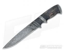 Olamic Cutlery Suna Karelian Birch and Marbled Damascus