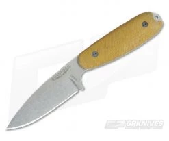 Bradford Guardian3.5 3D Natural Micarta Sabre Ground Stonewash M390