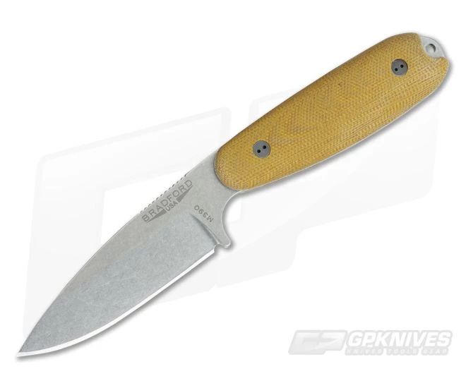 Bradford Guardian3.5 3D Natural Micarta Sabre Ground Stonewash M390 1 Bradford Guardian3.5 3D Natural Micarta Sabre Ground Stonewash M390