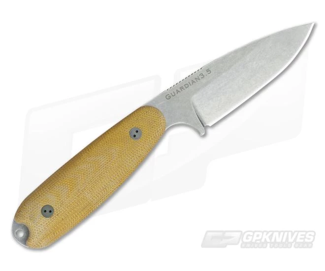 Bradford Guardian3.5 3D Natural Micarta Sabre Ground Stonewash M390 3 Bradford Guardian3.5 3D Natural Micarta Sabre Ground Stonewash M390 - Image 3