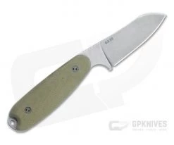Bradford Guardian3.5 Sheepsfoot Stonewashed M390 3D Green Micarta Fixed Blade -Camping Knives best sale 35sf 102 m390 3