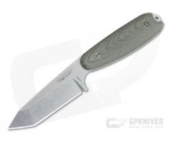 Bradford Guardian3.5 Tanto 3D OD Green Micarta Stonewashed M390