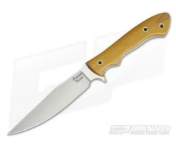 Camerer Knives Thorne Elmax Natural Linen Micarta Fixed Blade