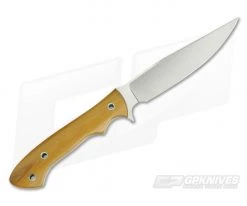 Camerer Knives Thorne Elmax Natural Linen Micarta Fixed Blade -Camping Knives best sale 3644 3