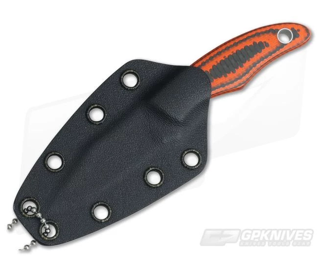 Tom Krein Custom Cayenne Orange Carbon Fiber CTS-XHP EDC Fixed Blade 2 Tom Krein Custom Cayenne Orange Carbon Fiber CTS-XHP EDC Fixed Blade - Image 2