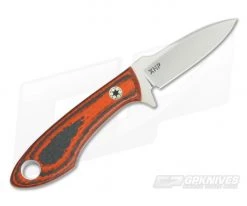 Tom Krein Custom TK-1 Necker Orange Carbon Fiber CTS-XHP EDC Fixed Blade -Camping Knives best sale 3694 3