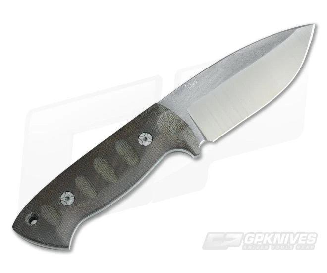 Steve Kelly S.K. Knives Custom Bushman S30V Fixed Blade Green Canvas Micarta 3 Steve Kelly S.K. Knives Custom Bushman S30V Fixed Blade Green Canvas Micarta - Image 3