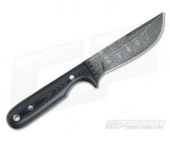 Olamic Cutlery Utility Skinner Black & Gray G10 HCVD Damascus Skinner -Camping Knives best sale 3734 3