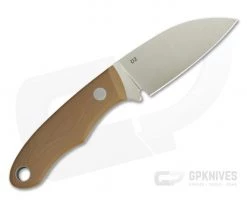 Tom Krein Custom Micro Chef Blasted Tan G10 Satin D2 EDC Fixed Blade -Camping Knives best sale 3936 3