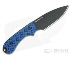 Bradford Guardian3 False Edge GPK Exclusive Black DLC Rex 45 Blue/Black G10 Fixed Blade -Camping Knives best sale 3fe 013b rex45 3