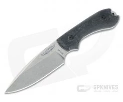 Bradford Guardian3 False Edge GPK Exclusive Stonewashed Rex 45 3D Black Micarta Fixed Blade