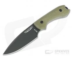 Bradford Guardian3 False Edge GPK Exclusive Black DLC Rex 45 3D Green Micarta Fixed Blade