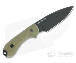 Bradford Guardian3 False Edge GPK Exclusive Black DLC Rex 45 3D Green Micarta Fixed Blade -Camping Knives best sale 3fe 102b rex45 3