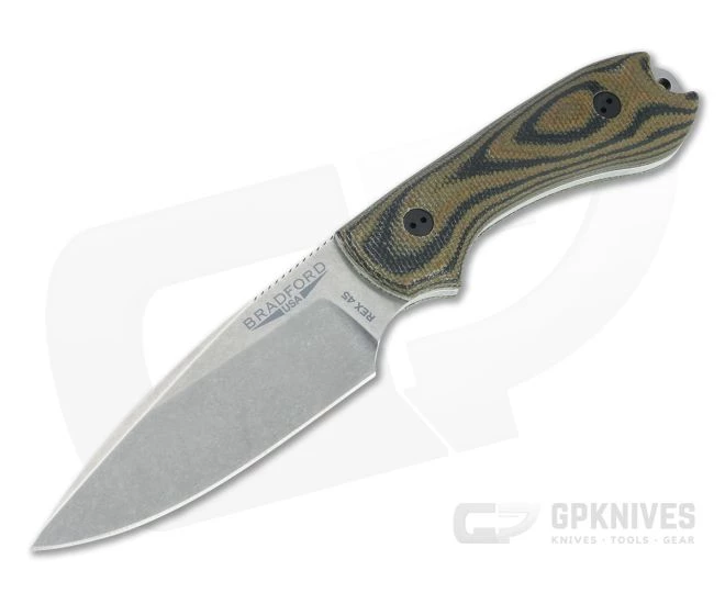 Bradford Guardian3 False Edge GPK Exclusive Stonewashed Rex 45 3D Camo Micarta Fixed Blade 1 Bradford Guardian3 False Edge GPK Exclusive Stonewashed Rex 45 3D Camo Micarta Fixed Blade