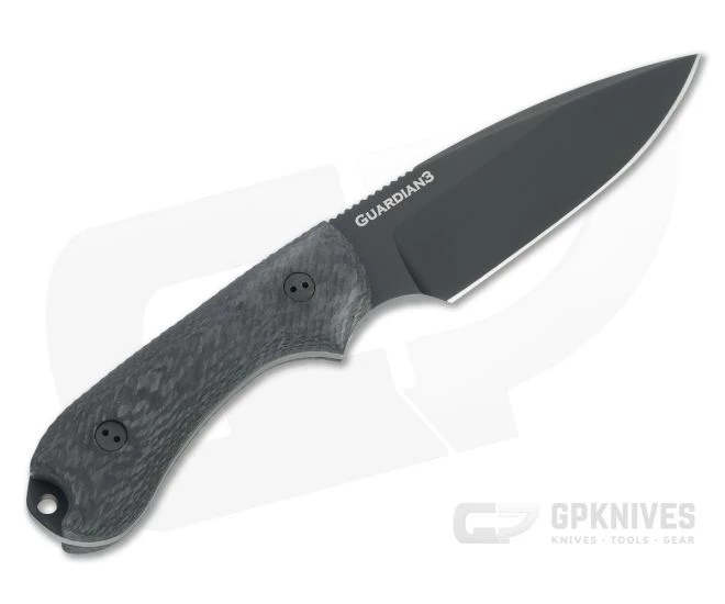 Bradford Guardian3 False Edge GPK Exclusive Black DLC Rex 45 3D Microtextured Carbon Fiber Fixed Blade 3 Bradford Guardian3 False Edge GPK Exclusive Black DLC Rex 45 3D Microtextured Carbon Fiber Fixed Blade - Image 3