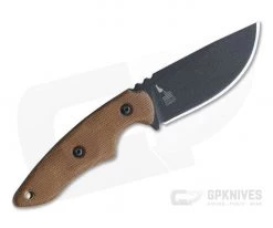 TOPS Knives 3 Pointer Black 1095 Tan Canvas Micarta EDC Hunter Neck Knife 3PR-02 -Camping Knives best sale 3pr 02 3