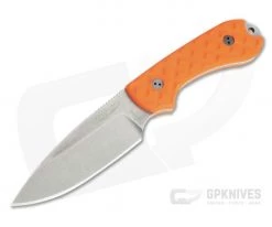 Bradford Guardian3 Sabre Ground Stonewashed M390 Orange G10 Fixed Blade