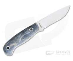 Mike Irie Model 110 Satin CPM-154 Blue Buckeye Burl Wood 4047 -Camping Knives best sale 4047 3