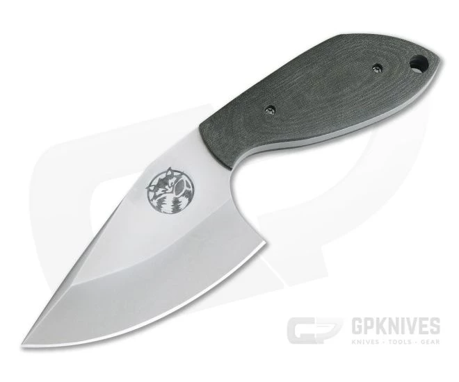 Trash Panda Knives Mini Panda Stonewashed CPM-3V Fixed Blade Green Micarta 4059 1 Trash Panda Knives Mini Panda Stonewashed CPM-3V Fixed Blade Green Micarta 4059