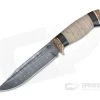 Olamic Cutlery Voykar HT Stacked Birch Bronze Fittings Damascus Fixed Blade