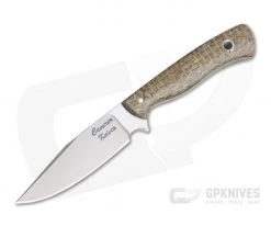 Camerer Knives Lil' Gent Clip Point Elmax Burlap Fixed Blade