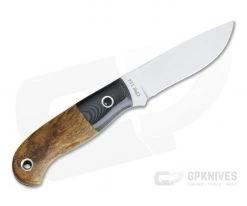 Mike Irie Model 110 Satin CPM-154 Black Linen Micarta Bolstered Stabilized Maple 4174 -Camping Knives best sale 4174 3